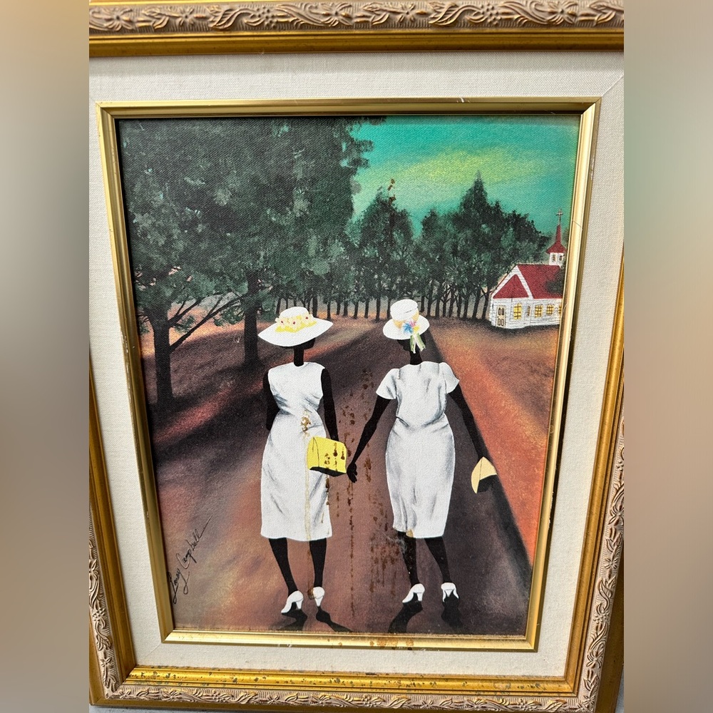 “Ushers of the Church” by Leroy Campbell Custom Framed Lithograph On Canvas